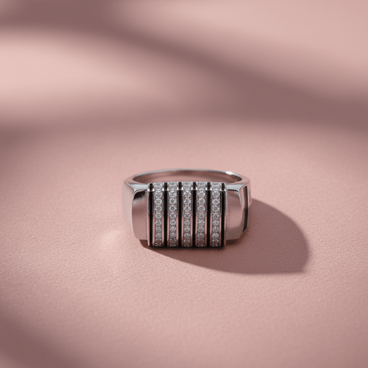 4 - Line Ring for Men - Kivara jewels