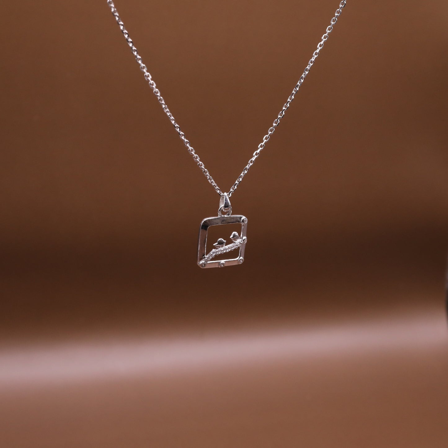 Artistic Square Pendant with Chain - Kivara jewels