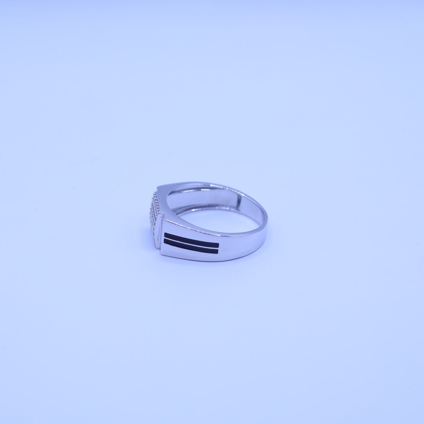 Black Accent Square Men’s Ring - Kivara jewels