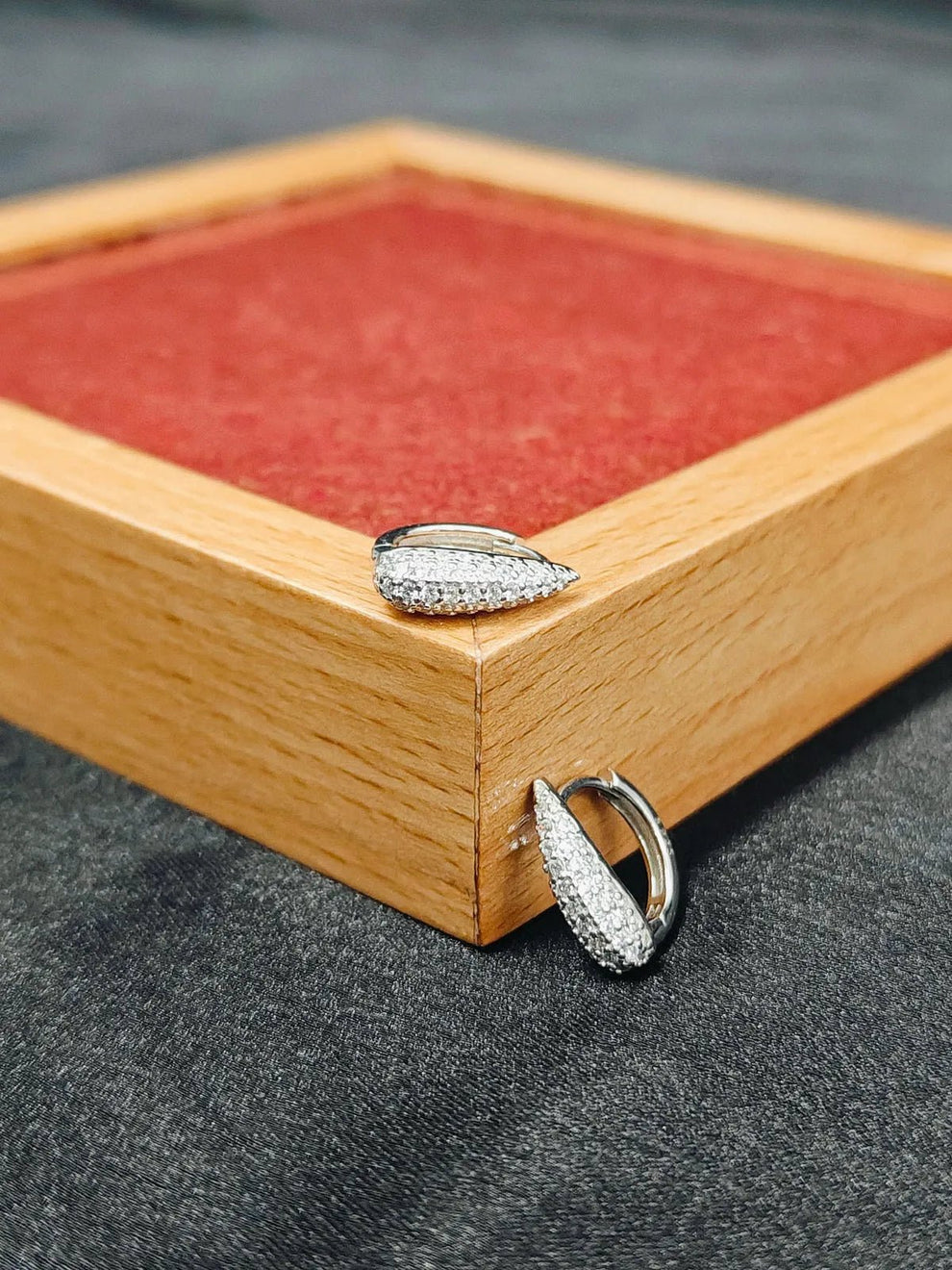 Dazzling Pavé Diamond Huggie Hoop Earrings - Kivara jewels