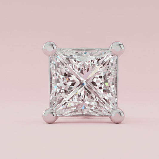 Princess Cut studs - Kivara jewels