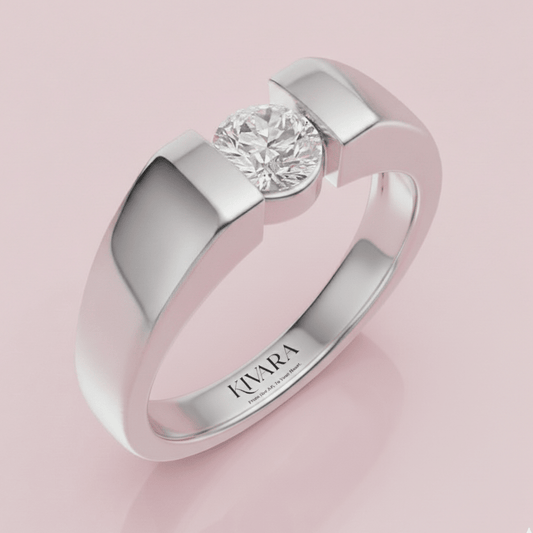 Silver Solitaire Ring - Kivara jewels