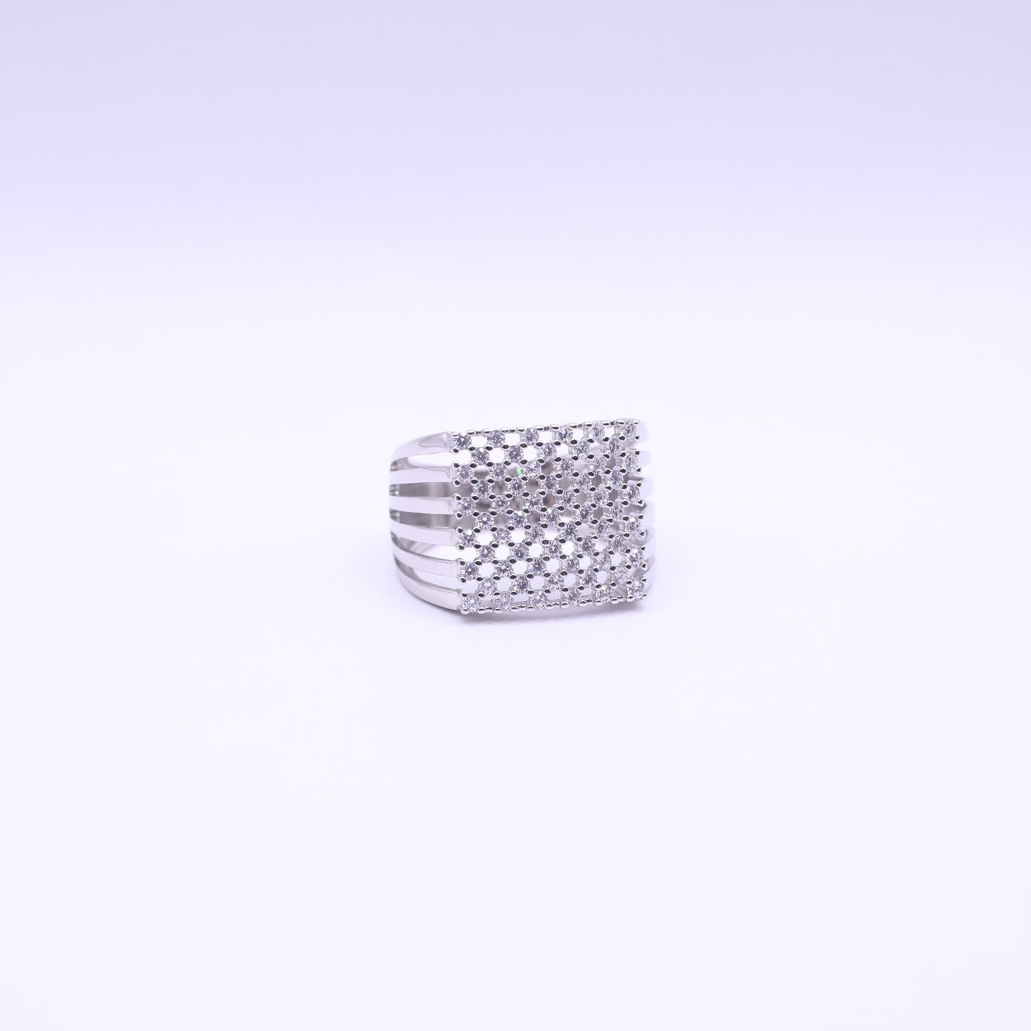 Silver Square Grill Ring - Kivara jewels