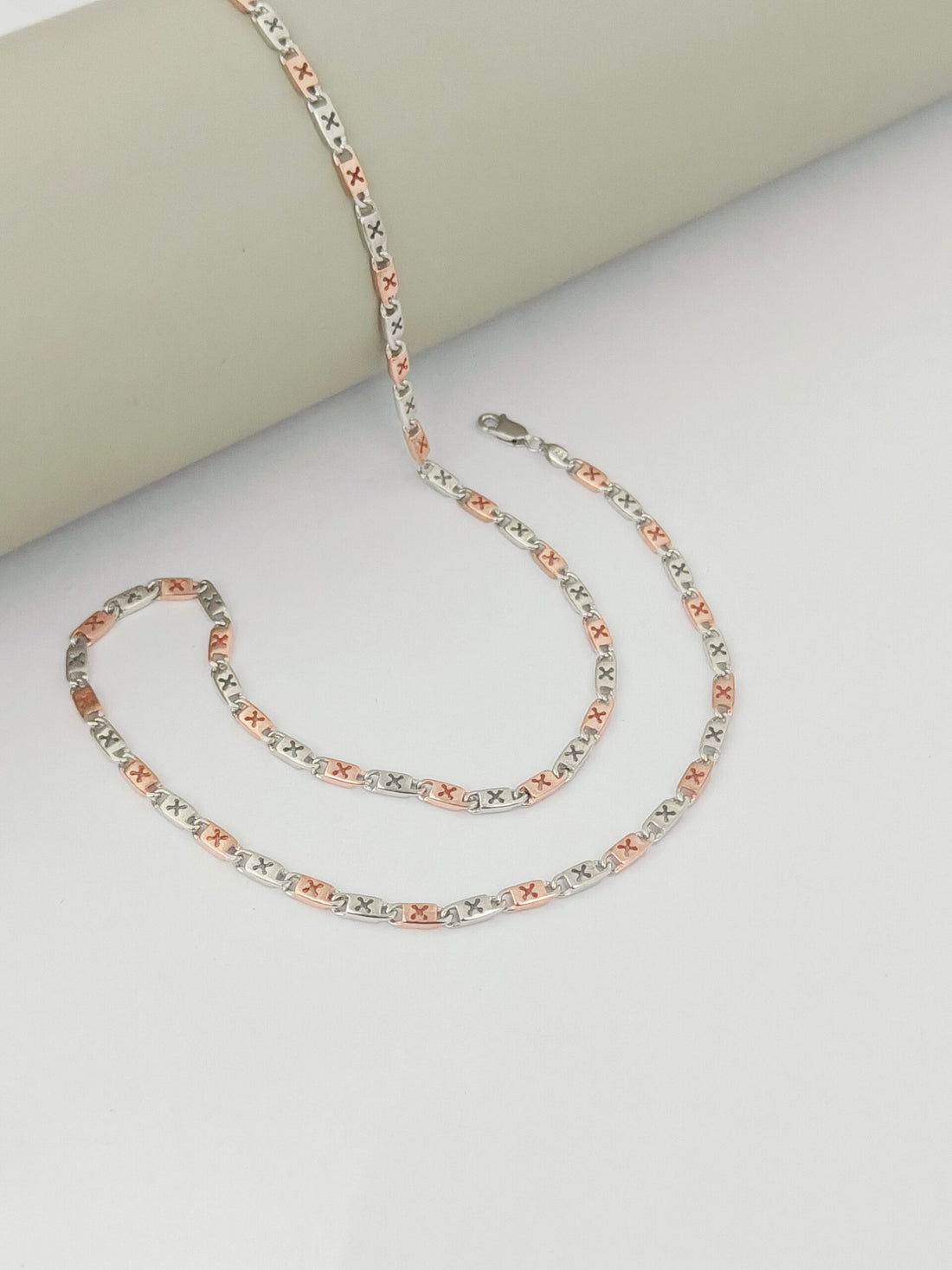 Two-Tone 'X' Link Chain Necklace b11pg5-jk.myshopify.com