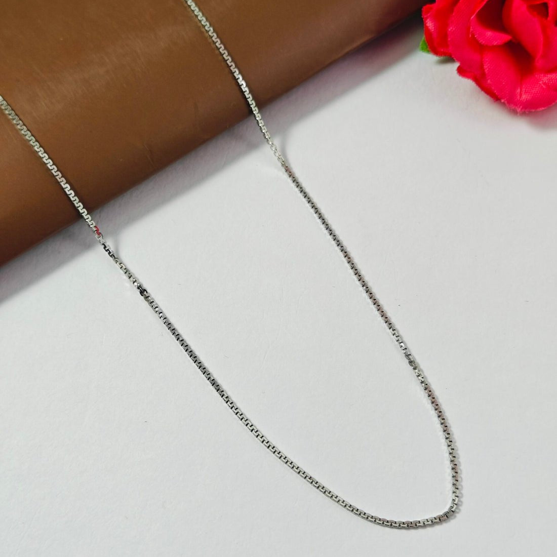 Sterling Silver Box Chain Necklace - Kivara jewels