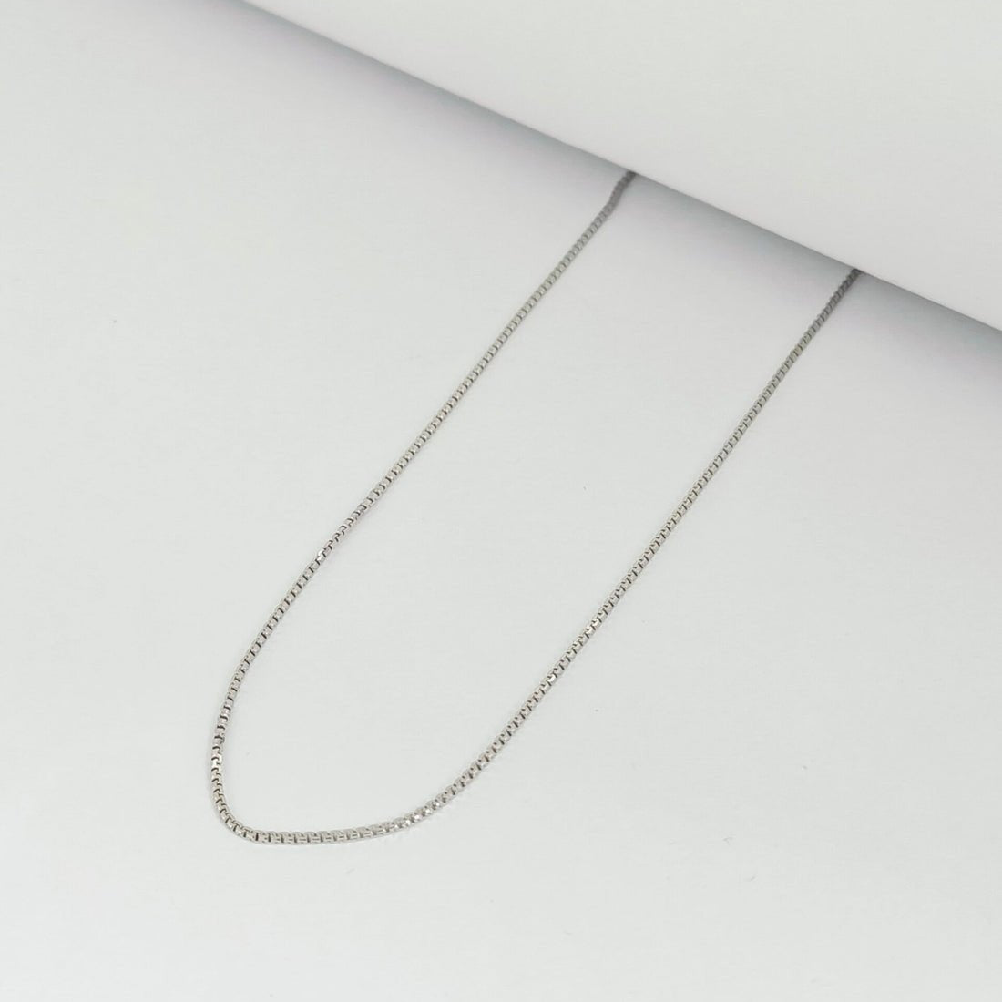 Sterling Silver Box Chain Necklace - Kivara jewels
