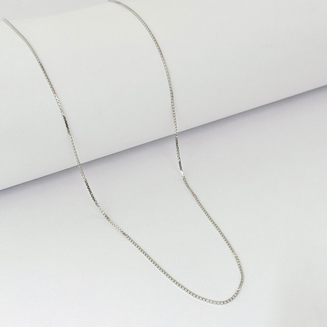 Sterling Silver Box Chain Necklace - Kivara jewels