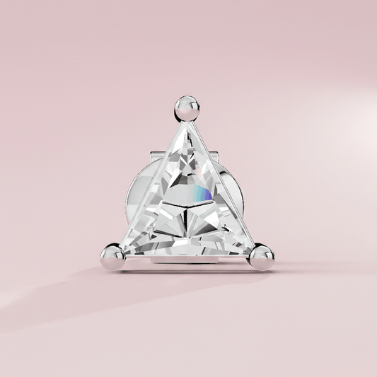 Three - Ball Prong Solitaire Stud - Kivara jewels