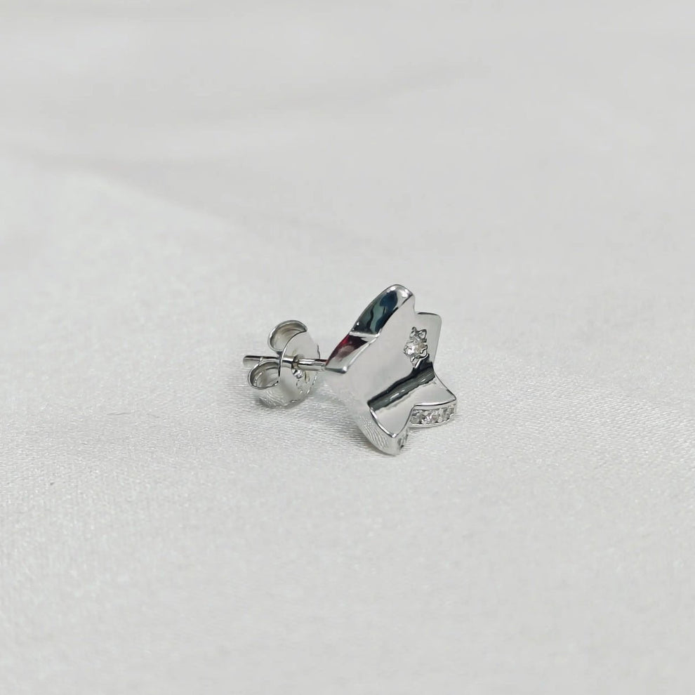 Two - Tone Star Stud Earrings - Kivara jewels