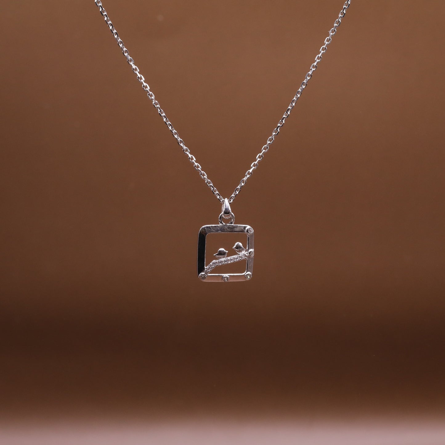 Artistic Square Pendant with Chain - Kivara jewels
