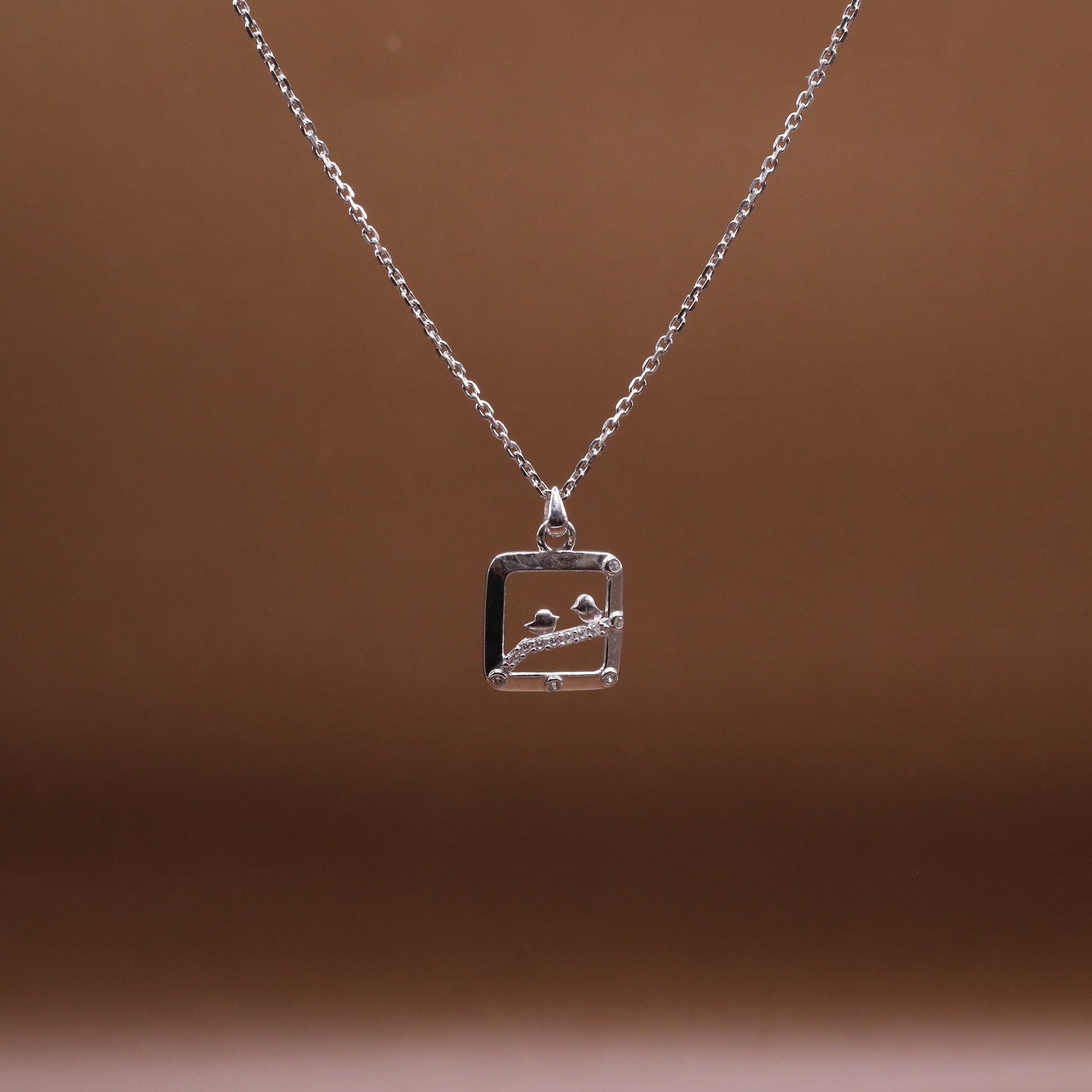 Artistic Square Pendant with Chain - Kivara jewels