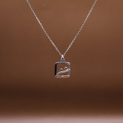 Artistic Square Pendant with Chain - Kivara jewels