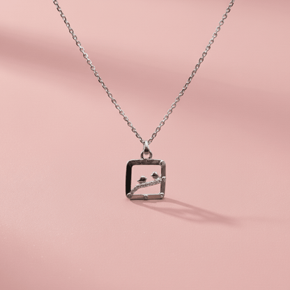 Artistic Square Pendant with Chain - Kivara jewels