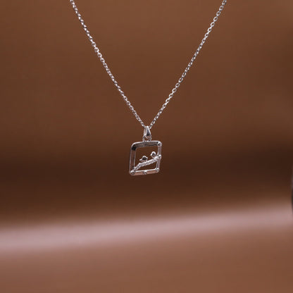 Artistic Square Pendant with Chain - Kivara jewels