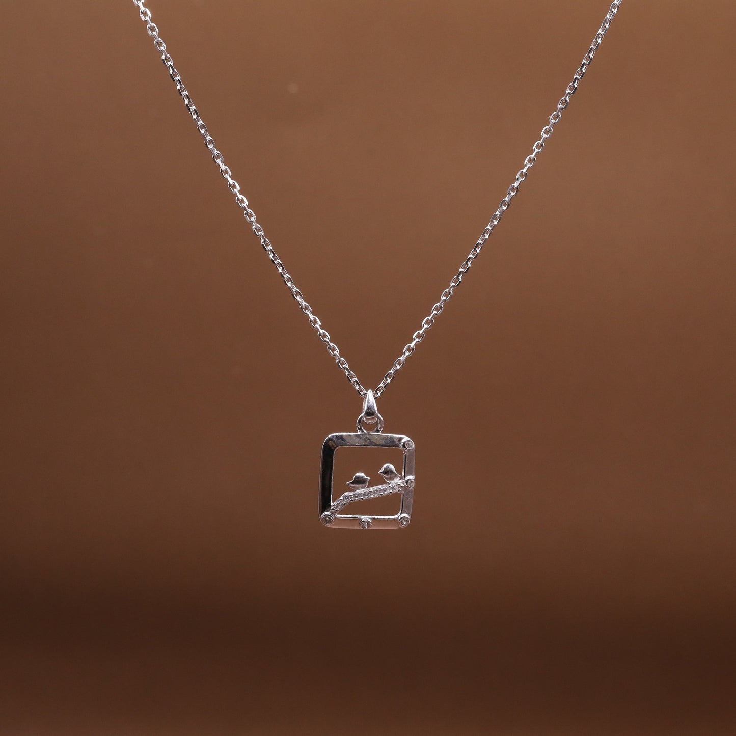 Artistic Square Pendant with Chain - Kivara jewels