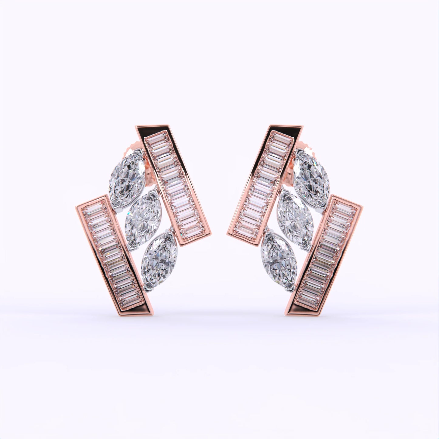 Marquise Rose Gold Earrings