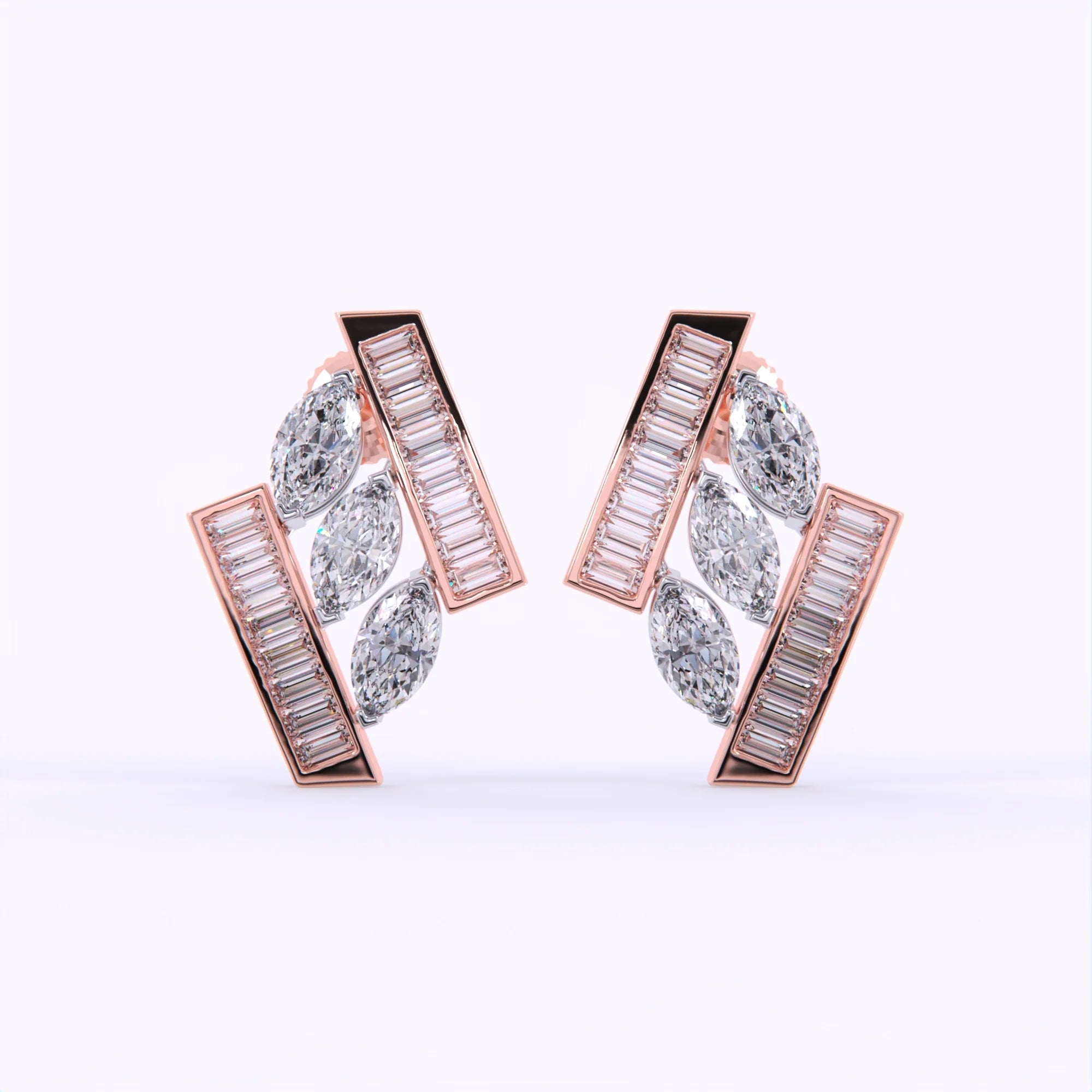 Marquise Rose Gold Earrings