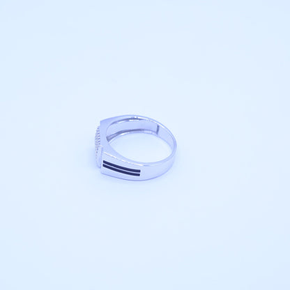 Black Accent Square Men’s Ring - Kivara jewels