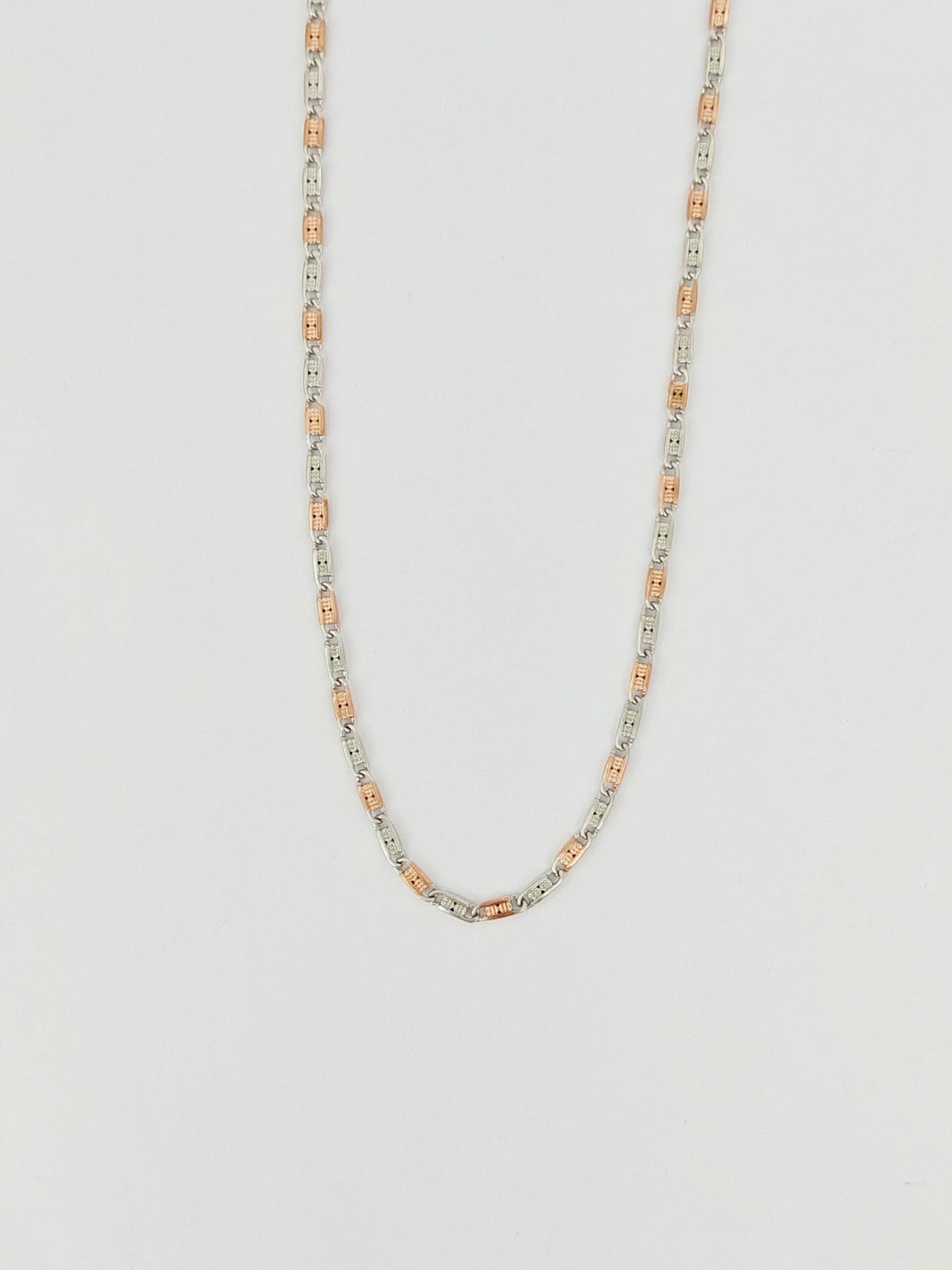 Two-Tone Silver & Rose Gold Gents Chain b11pg5-jk.myshopify.com