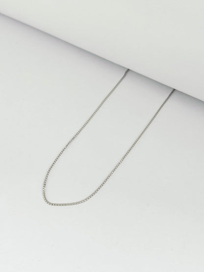 Sleek Silver Box Chain Necklace b11pg5-jk.myshopify.com