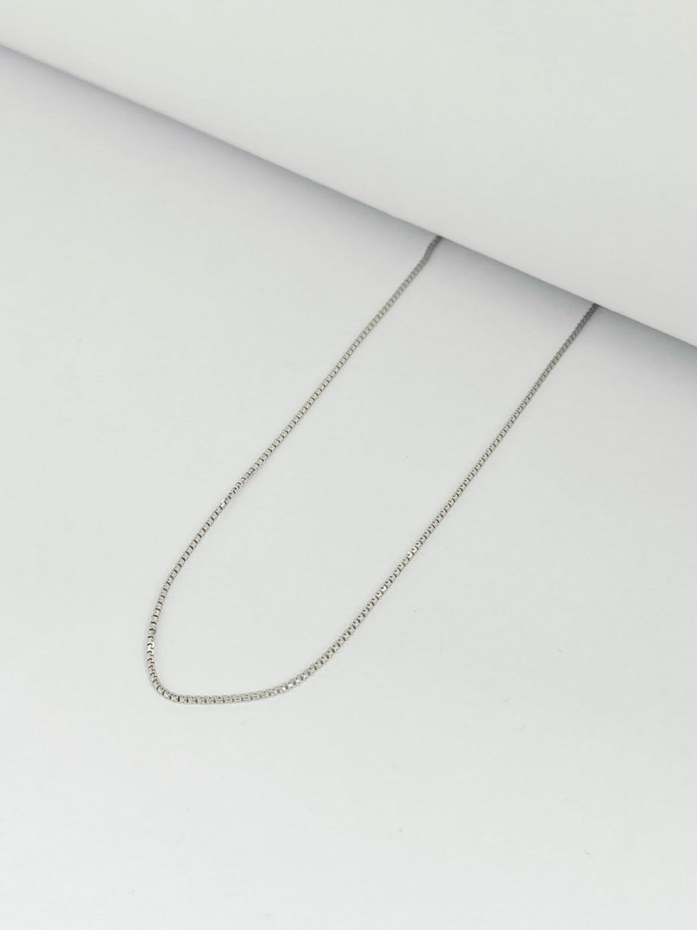 Sleek Silver Box Chain Necklace b11pg5-jk.myshopify.com