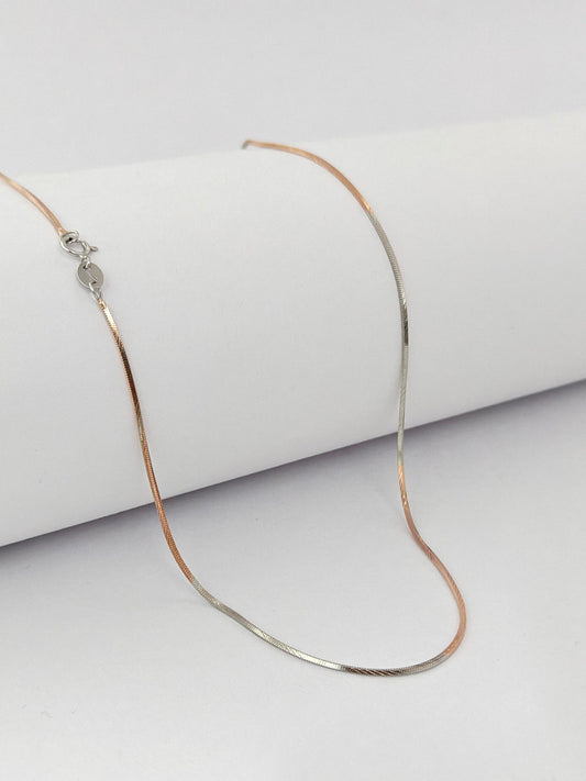 Contemporary Two - Tone Bar Link Chain - Kivara jewels