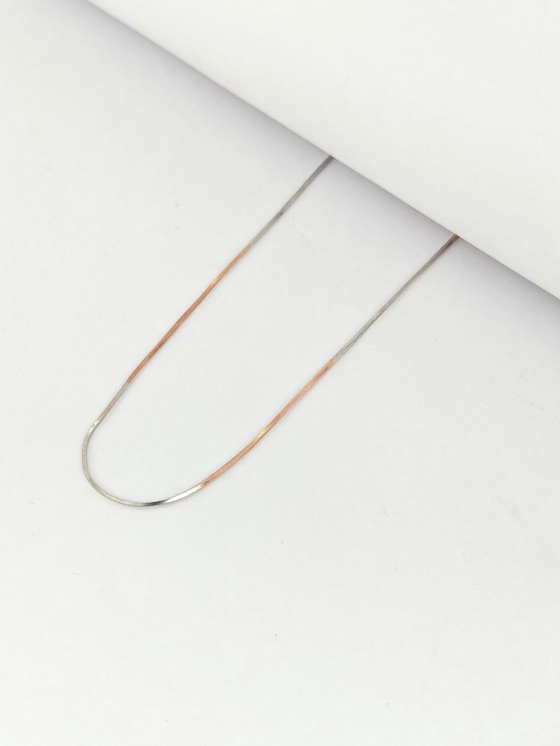 Contemporary Two - Tone Bar Link Chain - Kivara jewels