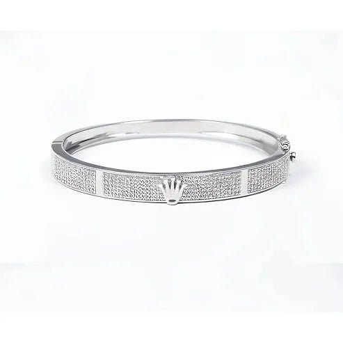 Crown Textured Bracelet - Kivara jewels