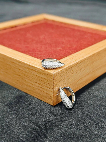 Dazzling Pavé Diamond Huggie Hoop Earrings - Kivara jewels