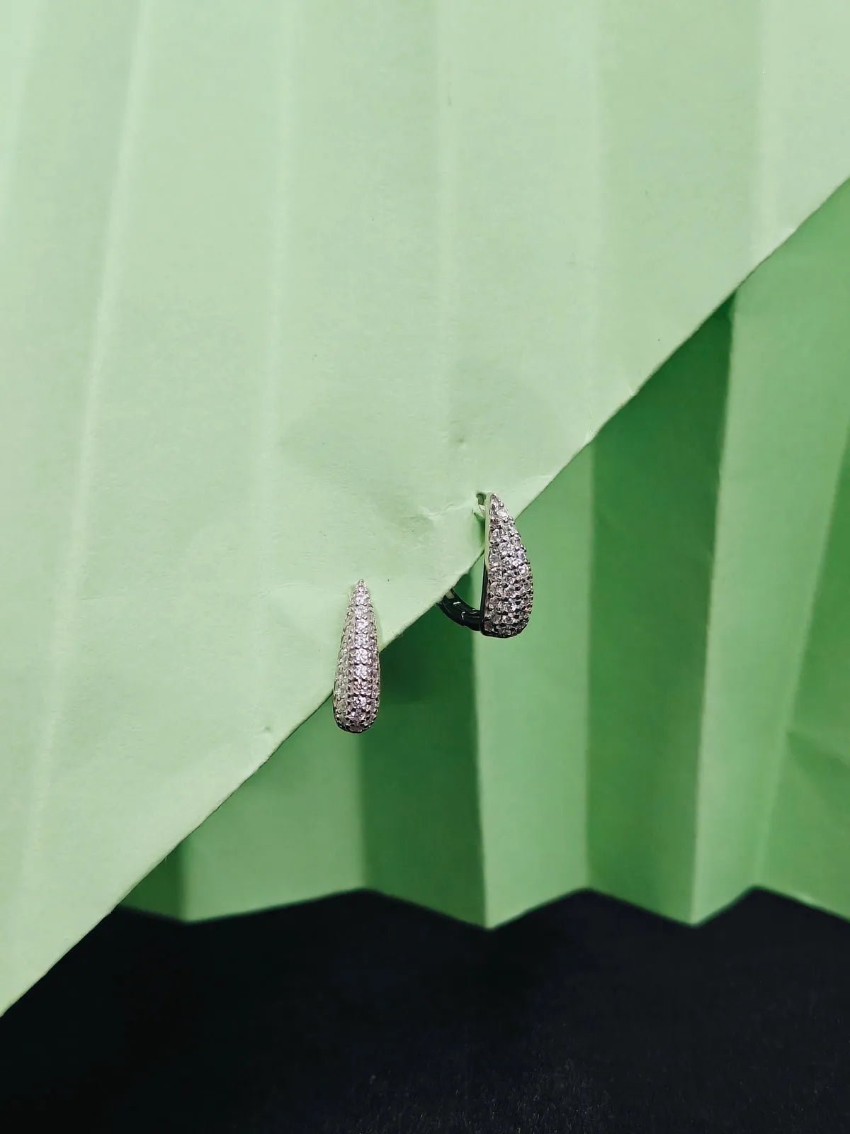 Dazzling Pavé Diamond Huggie Hoop Earrings b11pg5-jk.myshopify.com