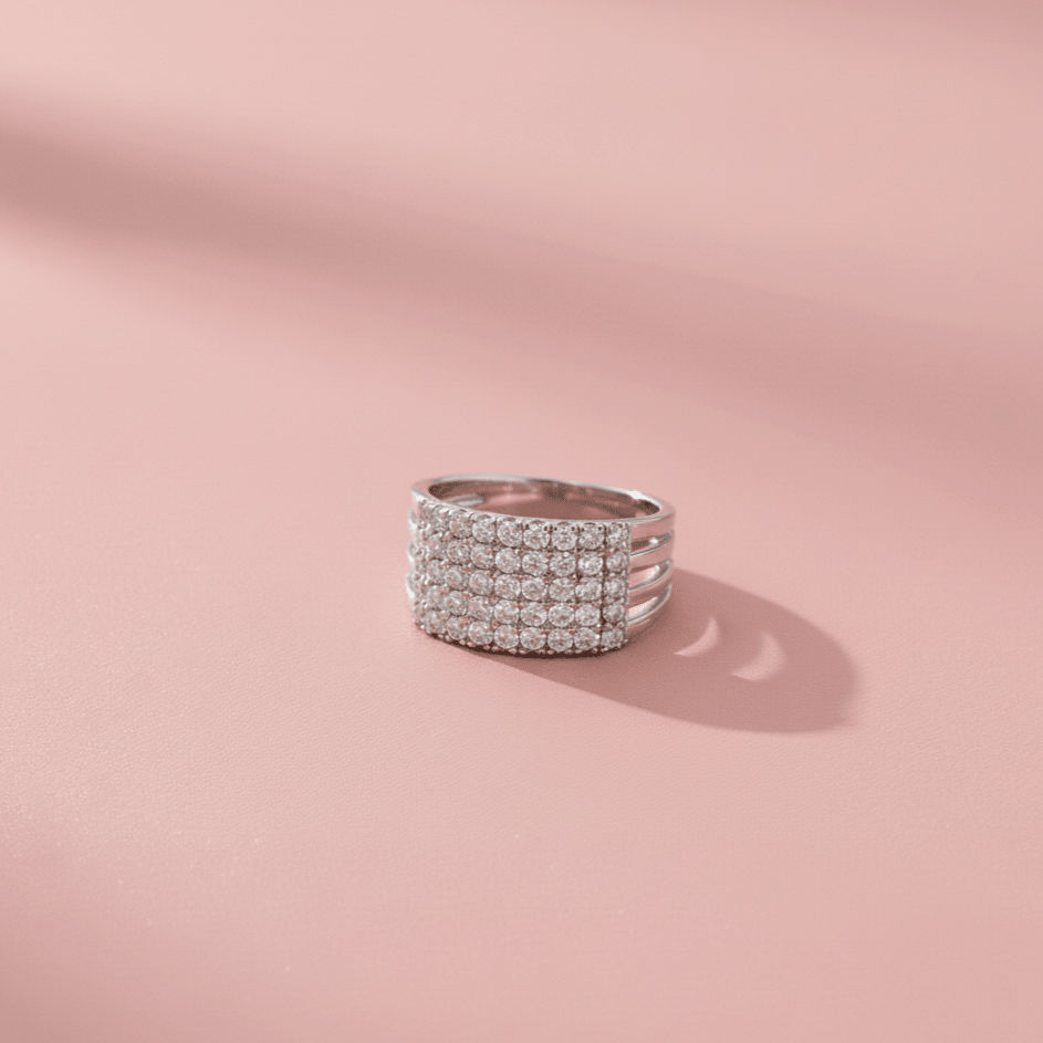 Diamond - Cut Band Ring - Kivara jewels