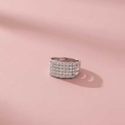 Diamond - Cut Band Ring - Kivara jewels