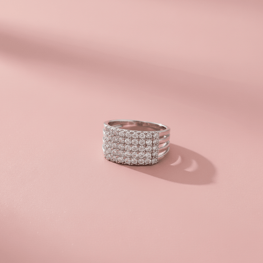 Diamond - Cut Band Ring - Kivara jewels