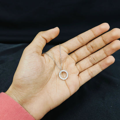 Elegant Circle Pendant Necklace b11pg5-jk.myshopify.com