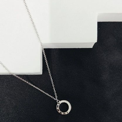 Elegant Circle Pendant Necklace b11pg5-jk.myshopify.com