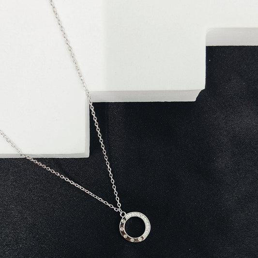 Elegant Circle Pendant Necklace b11pg5-jk.myshopify.com