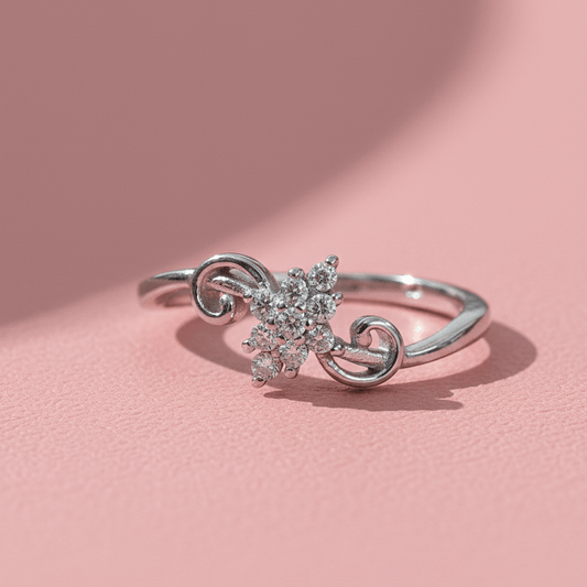 Floral Blossom Sterling Silver Ring b11pg5-jk.myshopify.com