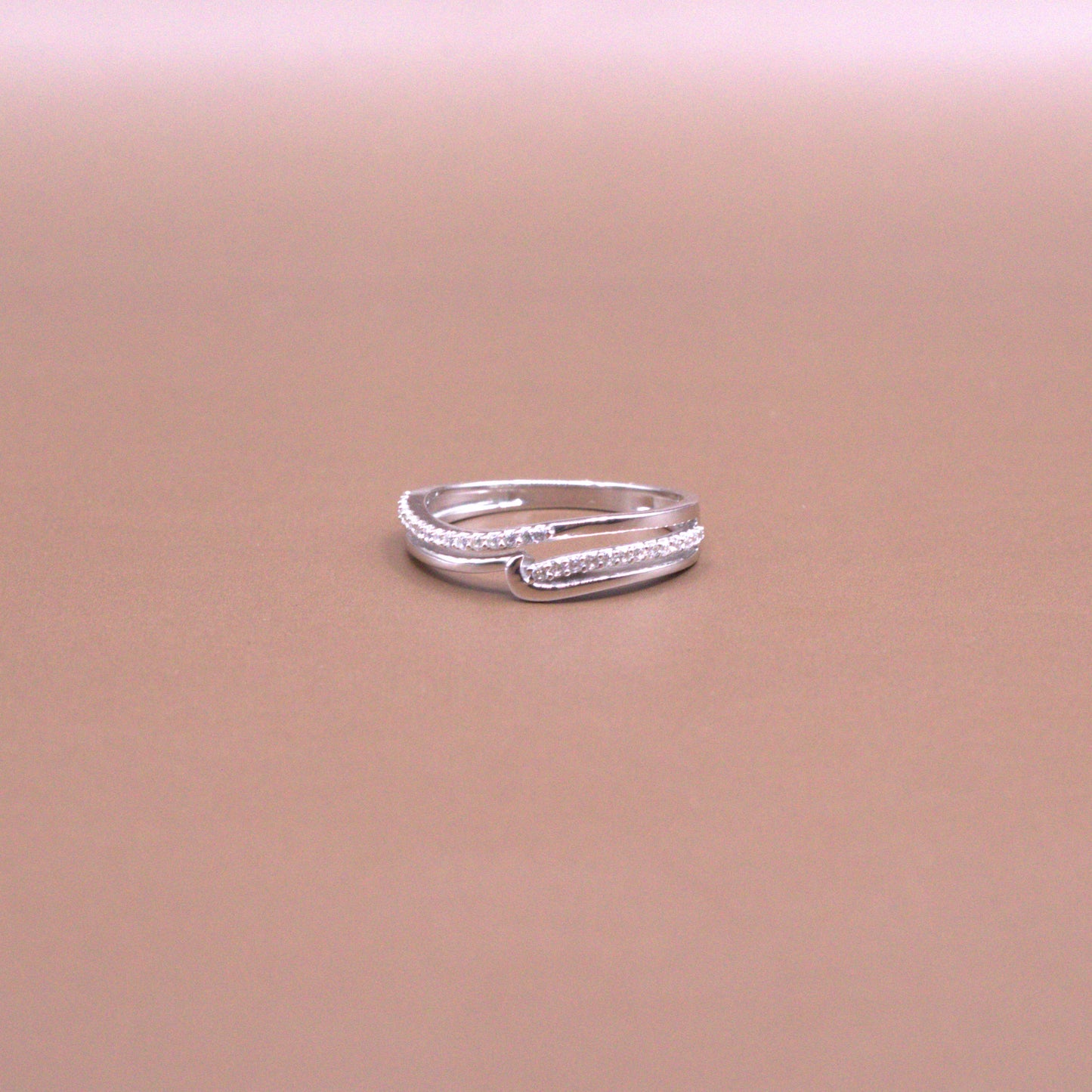 Pave Cz Bypass Ring