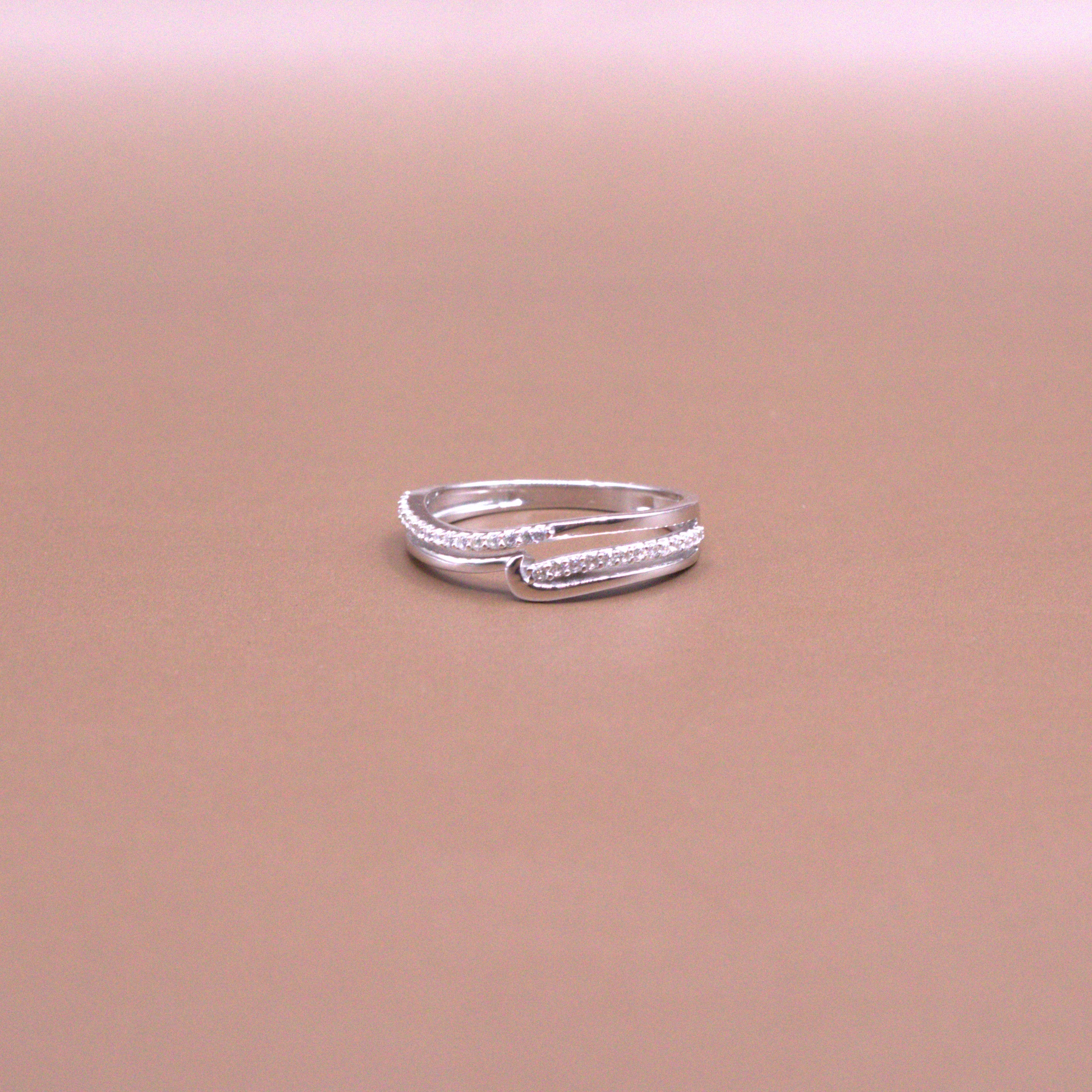 Pave Cz Bypass Ring