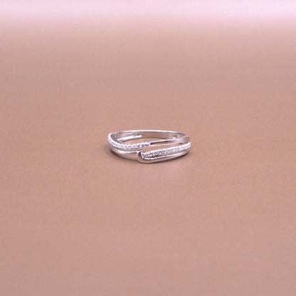 Pave Cz Bypass Ring