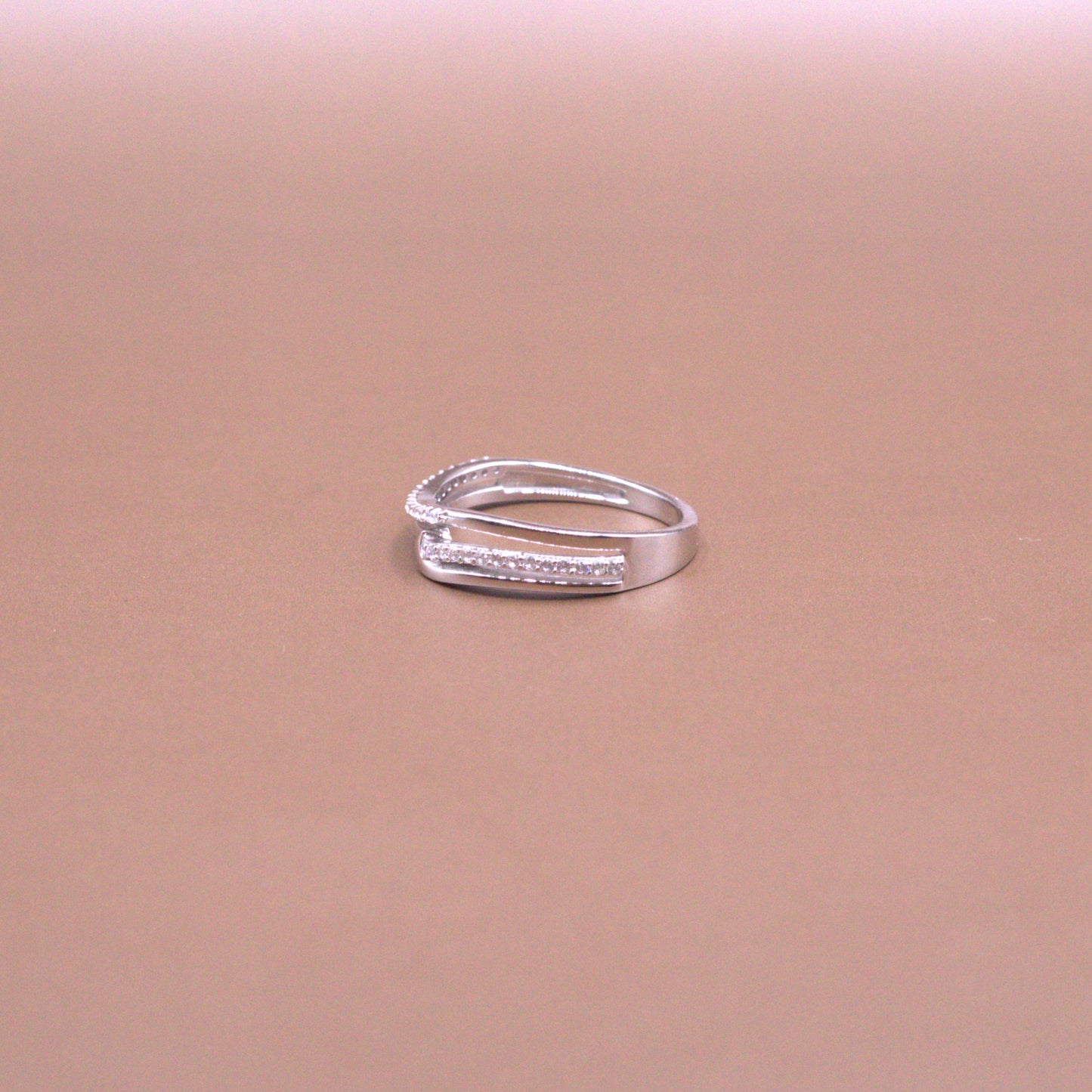Pave Cz Bypass Ring