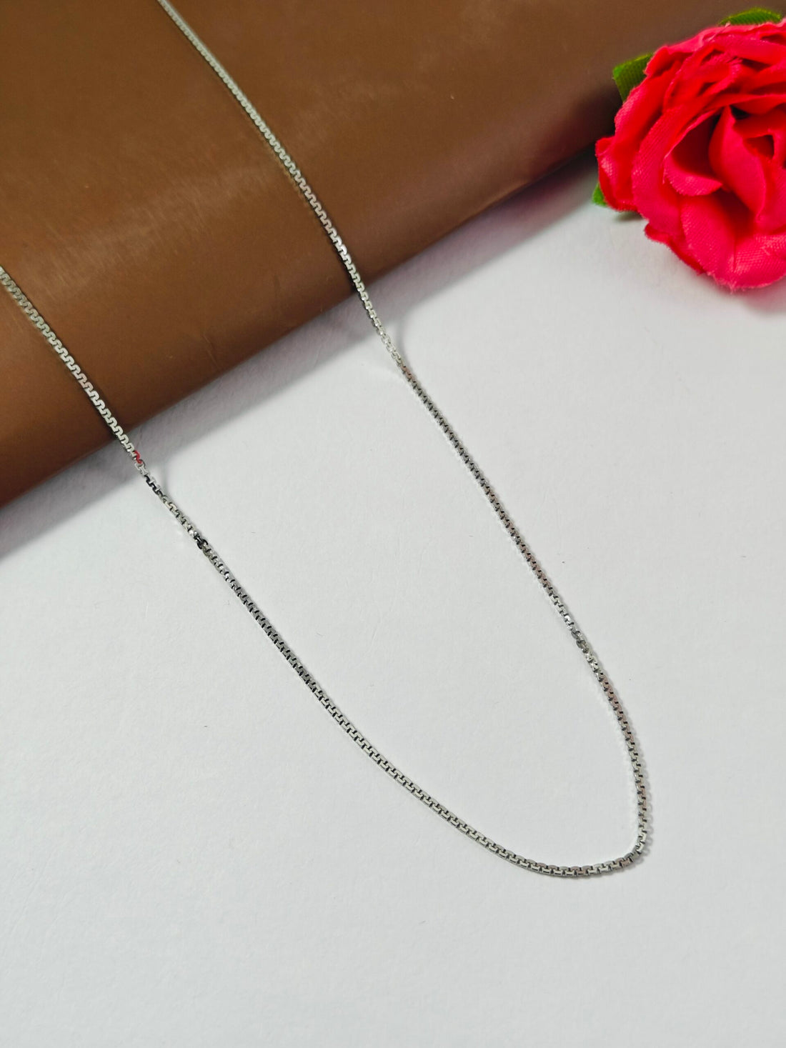 Sleek Silver Box Chain Necklace b11pg5-jk.myshopify.com