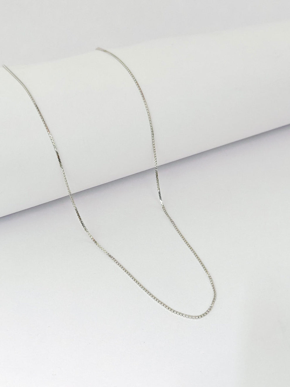 Sleek Silver Box Chain Necklace b11pg5-jk.myshopify.com