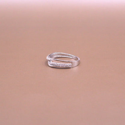 Pave Cz Bypass Ring - Kivara jewels