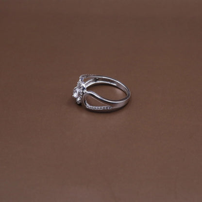 Pave Cz Sterling Silver Statement Ring - Kivara jewels