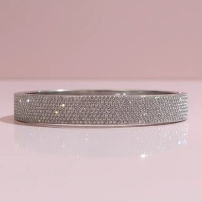 Pave Diamond Silver Bracelet - Kivara jewels
