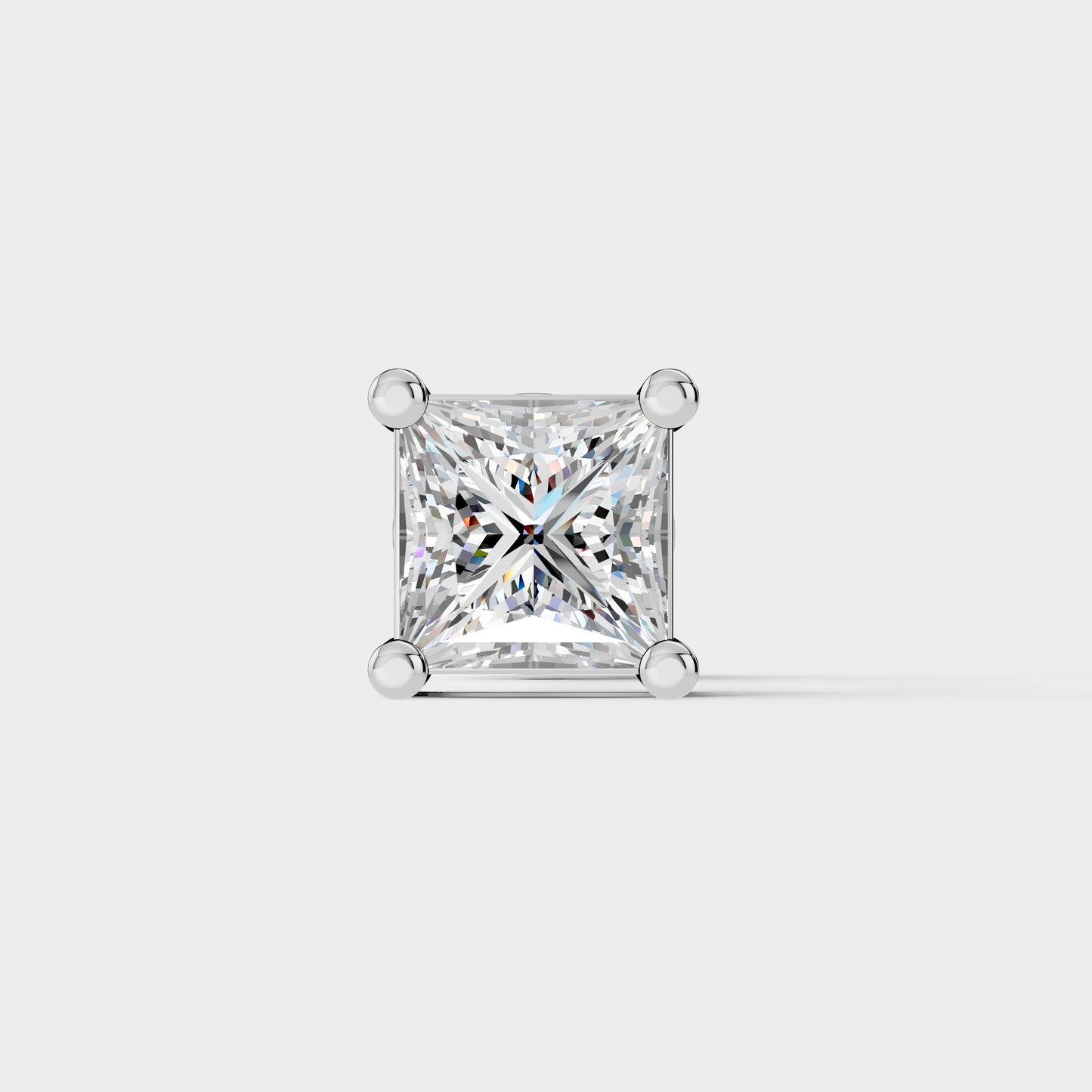 Princess Cut studs - Kivara jewels