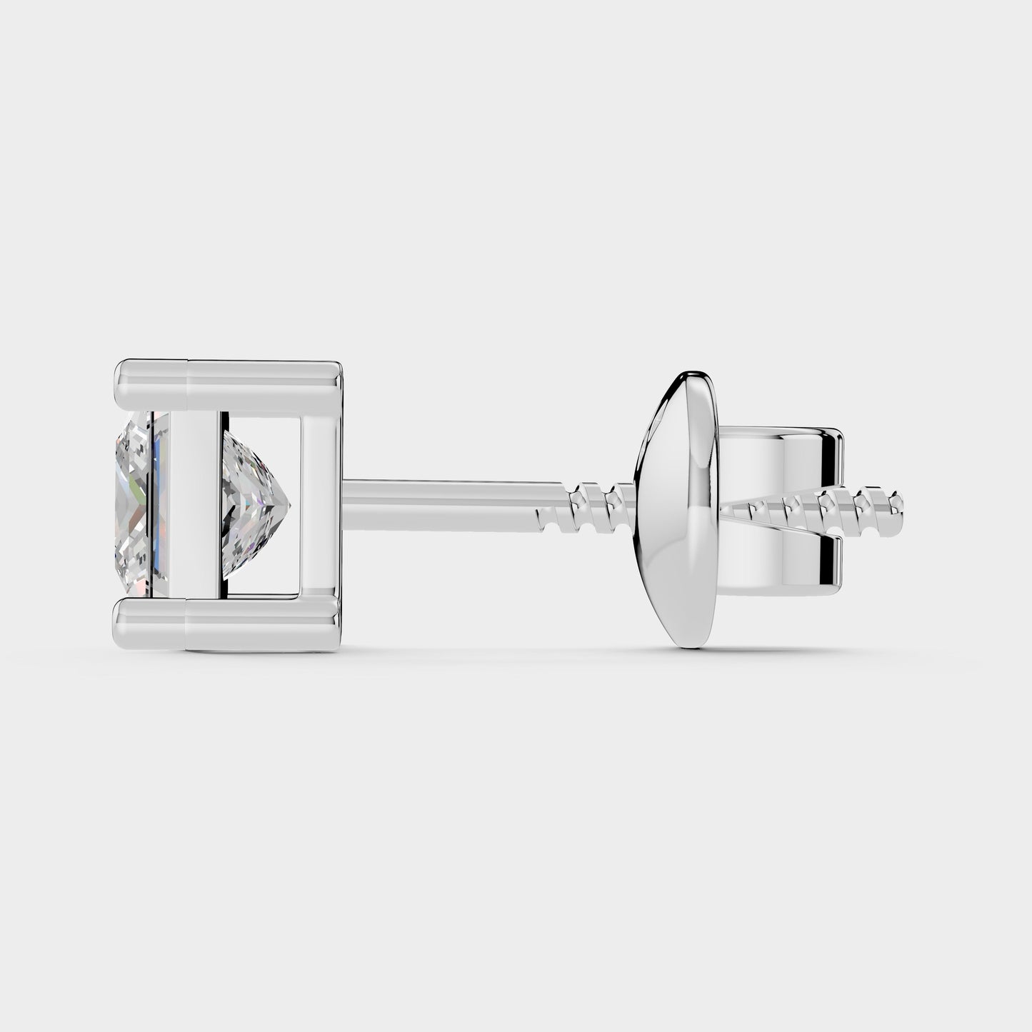 Princess Cut studs - Kivara jewels