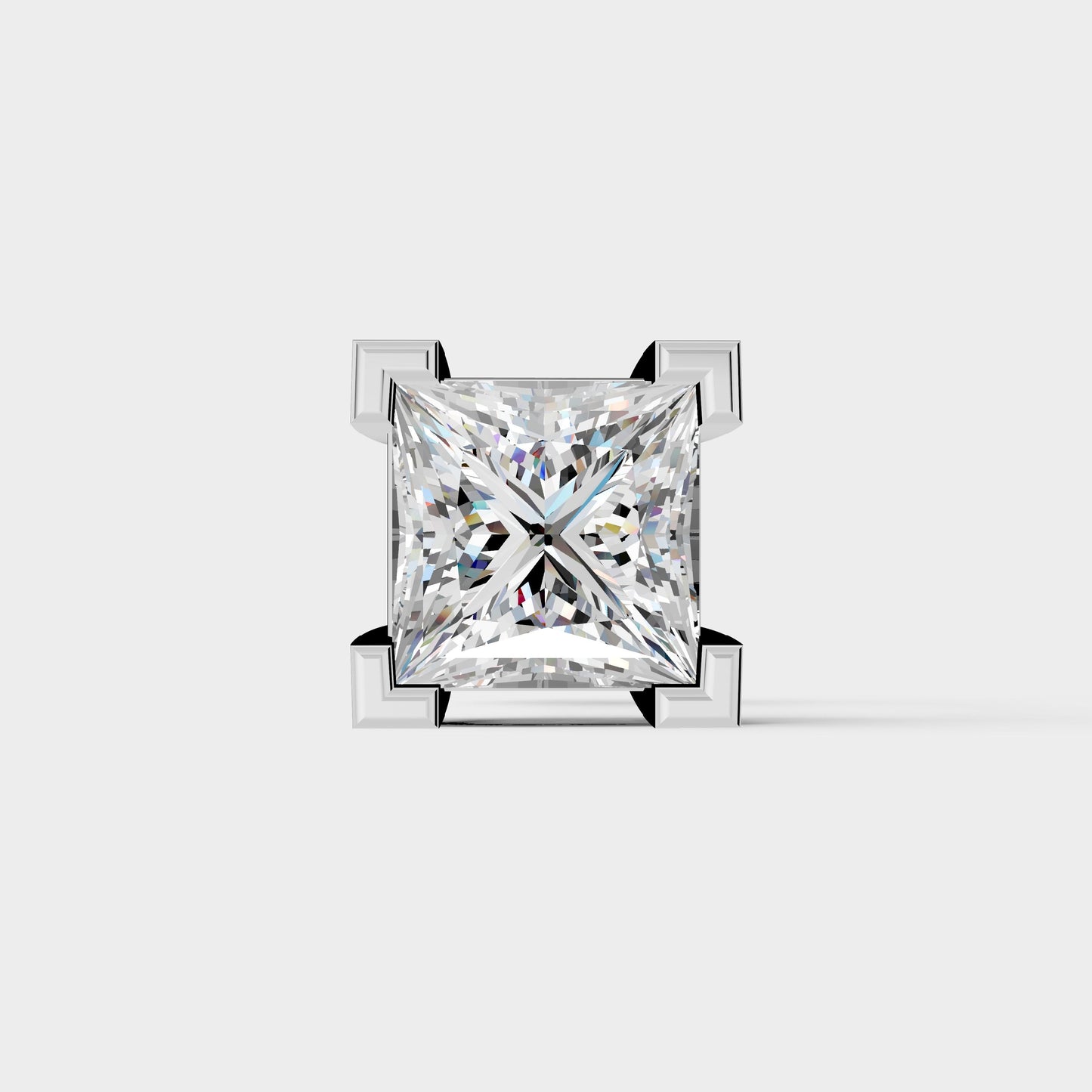 mossinaite diomond princess cut for man by kivara
