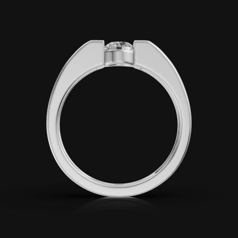 Silver Solitaire Ring - Kivara jewels